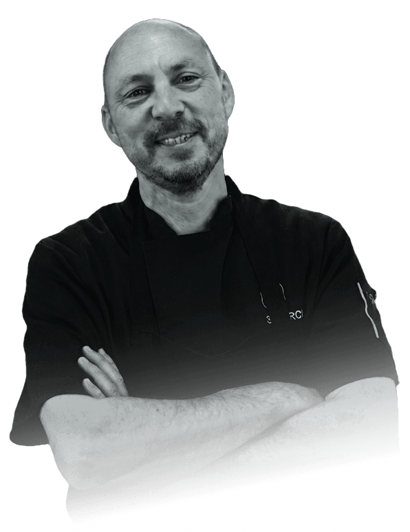Portrait du chef Yannick Leclerc, cours de cuisine dans la galerie du 3ème Cercle, Paris 11