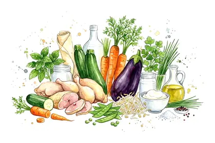 Suprême de volaille fermière farci aux herbes fraîches et rouleau croustillant de petits légumes