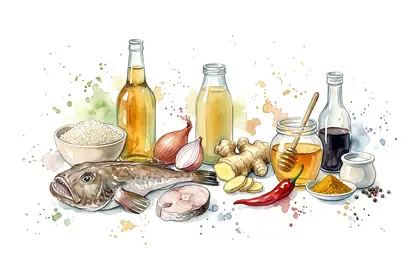 Lotte au miel et au cidre, riz parfumé