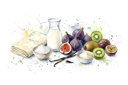 Mille-feuilles croquant à la vanille et aux figues fraiches