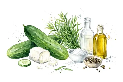 Soupe de concombre au fromage de chèvre et a l'estragon